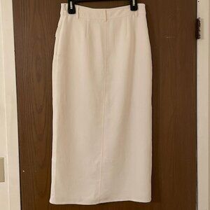 Aritzia Wilfred Midi Skirt Birch Crepe Size 6